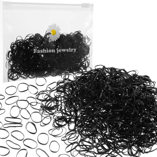 Elastic Hair Ties Black 2mm32mm 1000PCS