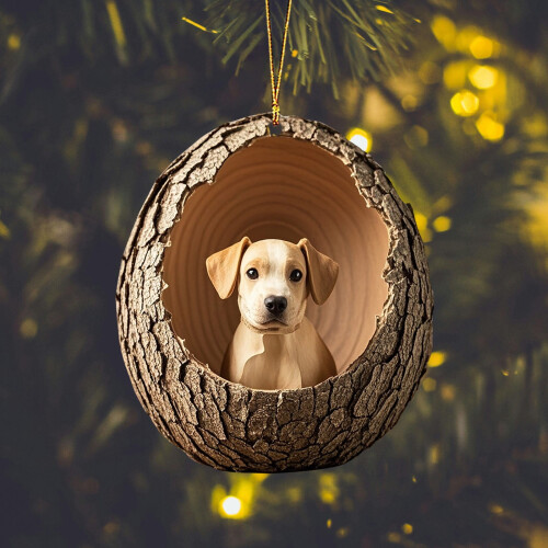 Weihnachtsbaumschmuck mit Waldtiermotiven – Waschbär, Eule