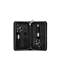 Olivia Garden SilkCut Pro Silber Set Left HS 5,75 Zoll und Modellierschere 6,0 Zoll
