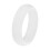 Women's Silicone Wedding Band White Size 10 1