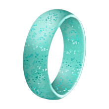 Sky Blue Silicone Ring Women 5.7mm Sports Wedding Band