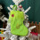 Grüner bestickter Weihnachtsstrumpf mit Buchstaben, 18 cm 2