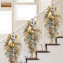 Gold Teardrop Christmas Wreath Swag 21.7 inch
