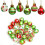 24er-Pack Weihnachtskugeln, 3 cm, lackierter, matter Kunststoff 2