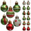 24er-Pack Weihnachtskugeln, 3 cm, lackierter, matter Kunststoff 5
