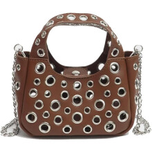 Női Punk Grommet Crossbody Táska – Műbőr