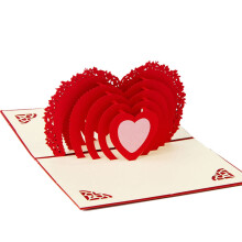 3D-Spiralherz-Pop-Up-Karte zum Valentinstag