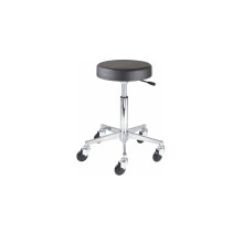 Efalock Rollhocker CLICTEC ROUND silber Sitzhöhe M