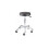Efalock Rollhocker CLICTEC ROUND silber Sitzhöhe M 1