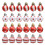 Bruchsichere rote und weiße Bonbonornamente, 3 cm, 24er-Packung 5