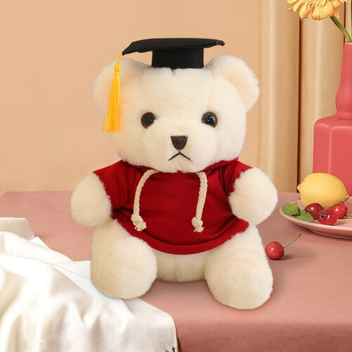 Graduation Bear Doll Soft Plush Doctoral Gown 23cm