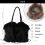 Γυναικεία τσάντα Tote από ψεύτικη γούνα 33x16x29cm 4