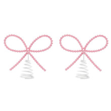 Pearl Tree Topper Bow with Spiral Base 2 pcs