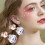 925 Sterling Silver CZ Stud Earrings Rose Gold Dainty 3