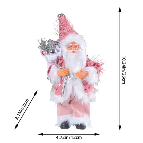 Fluffy stående julemandsfigur dekoration 1