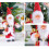 Fluffy stående julemandsfigur dekoration 5