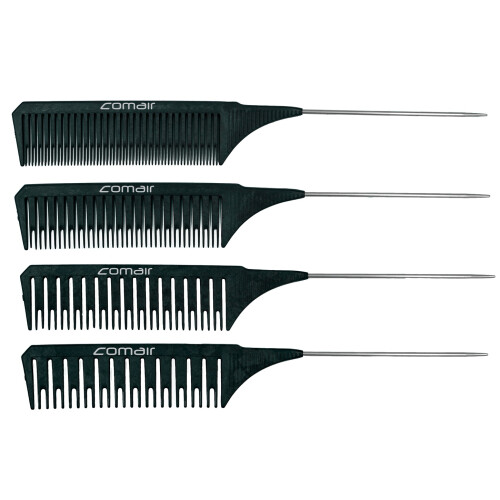 Comair Carbon Profi Line Highlight Kamm-Set 4er 22 cm mit Abteilspitze
