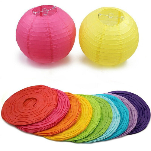 White Round Paper Lanterns 10cm 60/50/40/30/20/10pcs 1