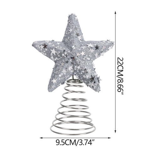 Star Tree Topper Red White Blue Glitter 1 Pack 1