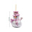 Pink Snowman Ornament Vintage Acrylic 1 pc 2