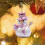 Pink Snowman Ornament Vintage Acrylic 1 pc 3