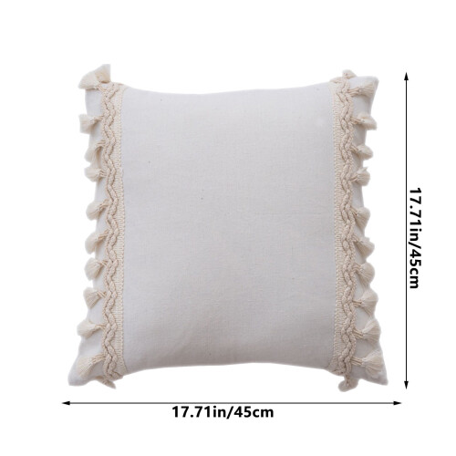 Polyester decorative pillow cover beige45x45cm 2