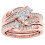 Ensemble de 3 alliances pour anniversaire de mariage, en alliage, taille ajustable. 2