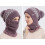 Conjunto de gorro e cachecol forrado com lã para mulheres 3