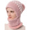 Conjunto de gorro e cachecol forrado com lã para mulheres 5