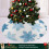 Weihnachtsbaumdecke mit Schneeflockenmuster, blau, 120 cm 3