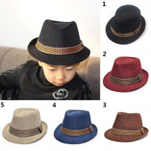 Fedora Hat Unisex Kids Short Brim Outdoor Fashion Cap