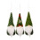 Christmas Gnome Ornaments Plush Green 3 Pack 2