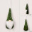 Christmas Gnome Ornaments Plush Green 3 Pack 3