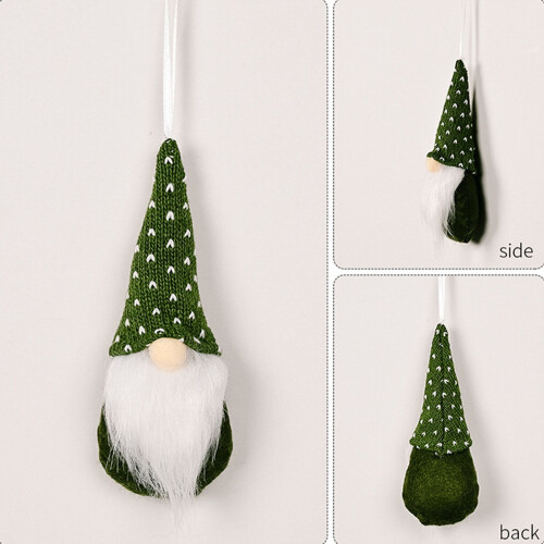 Christmas Gnome Ornaments Set Handmade Felt 3pcs 2