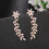 CZ Leaf Vine Ear Crawler for Women Rose Gold Copper Base 1