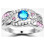 Zircon Twisted Wide Wedding Ring S925 Silver Size 6–10 5