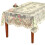 Toalha de mesa redonda de renda branca com estampa floral de rosas, 70 polegadas (178 cm). 3
