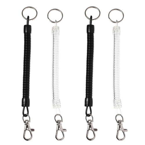 Set de 4 brelocuri retractabile cu arc