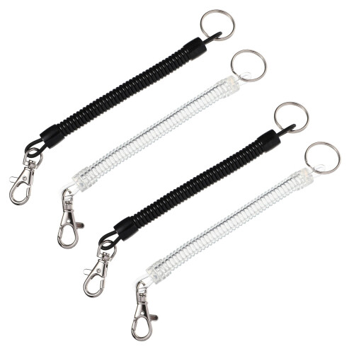 Set de 4 brelocuri retractabile cu arc 2