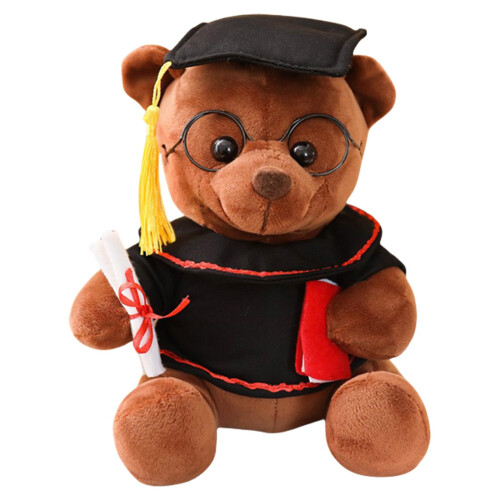 Graduation Bear Plush Toy with Cap, Commemorative Stuffed 1