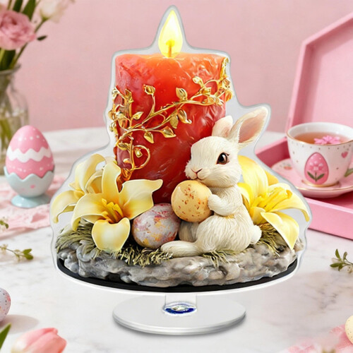 Ornament de Paște acrilic2D cu bază
