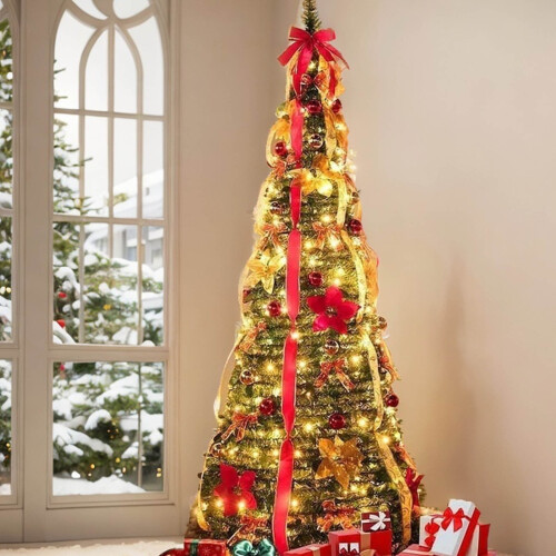 5ft Pre-lit Christmas Tree with 160 Warm Lights 1