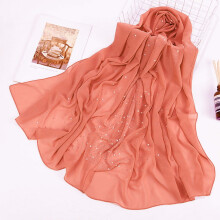 Langt hijab-skjerf i chiffon for kvinner 175 x 72 cm