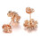 Snow Stud Earrings for Women Gold Plated Austrian Crystal 2 2
