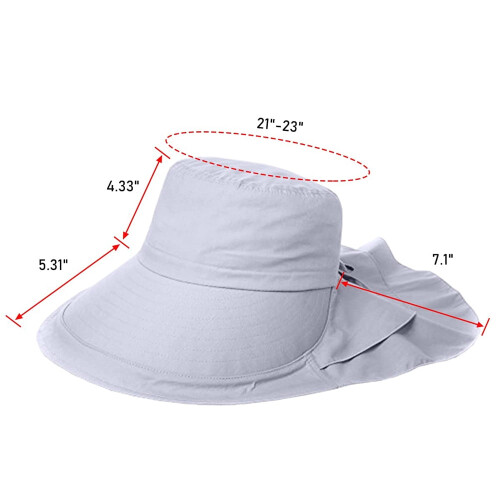 Damen-Sonnenhut mit breiter Krempe, UV-Schutz und Eis 2