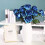 12pcs Artificial Silk Roses - Gradient Blue, 50cm Stem 3