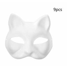 Blanko-Halbgesichtsmasken zum Bemalen, 3er/6er/9er-Packung