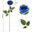 12pcs Artificial Silk Roses - Gradient Blue, 50cm Stem 4