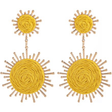 Cluaise Crochta Lámhdhéanta Raffia Sunburst