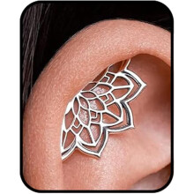 Cluas-Mhanglain Héilics Lotus Mandala – Cartilage Boho Gotach